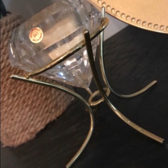 Vintage Partylite Diamond Glass Candle Holder
